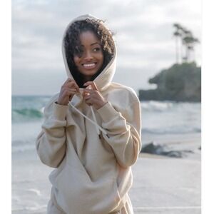 Feat Unisex Oatmilk BlanketBlend Hoodie Size L Soft Casual